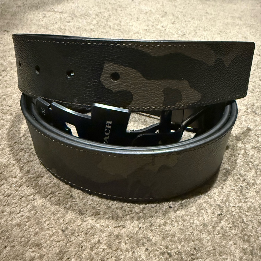 Coach Black and Brown Camouflage Belt Bag